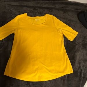 d & co. essentials yellow shirt